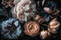 Dark Moody Baroque Blooms tapet