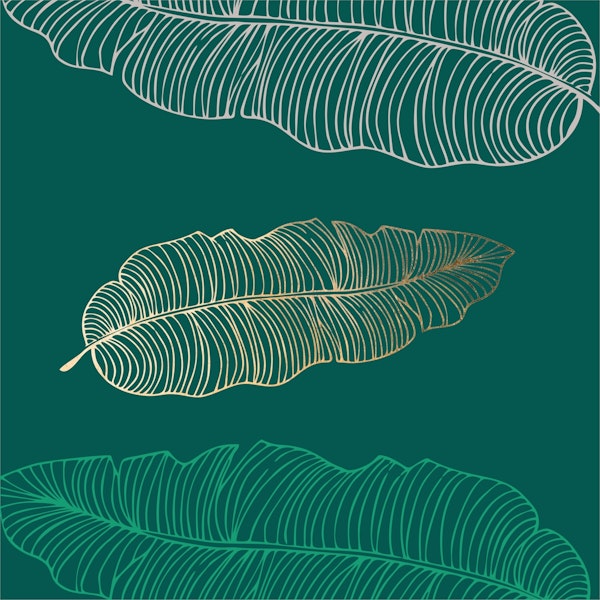 Moss Green Palm Leaves