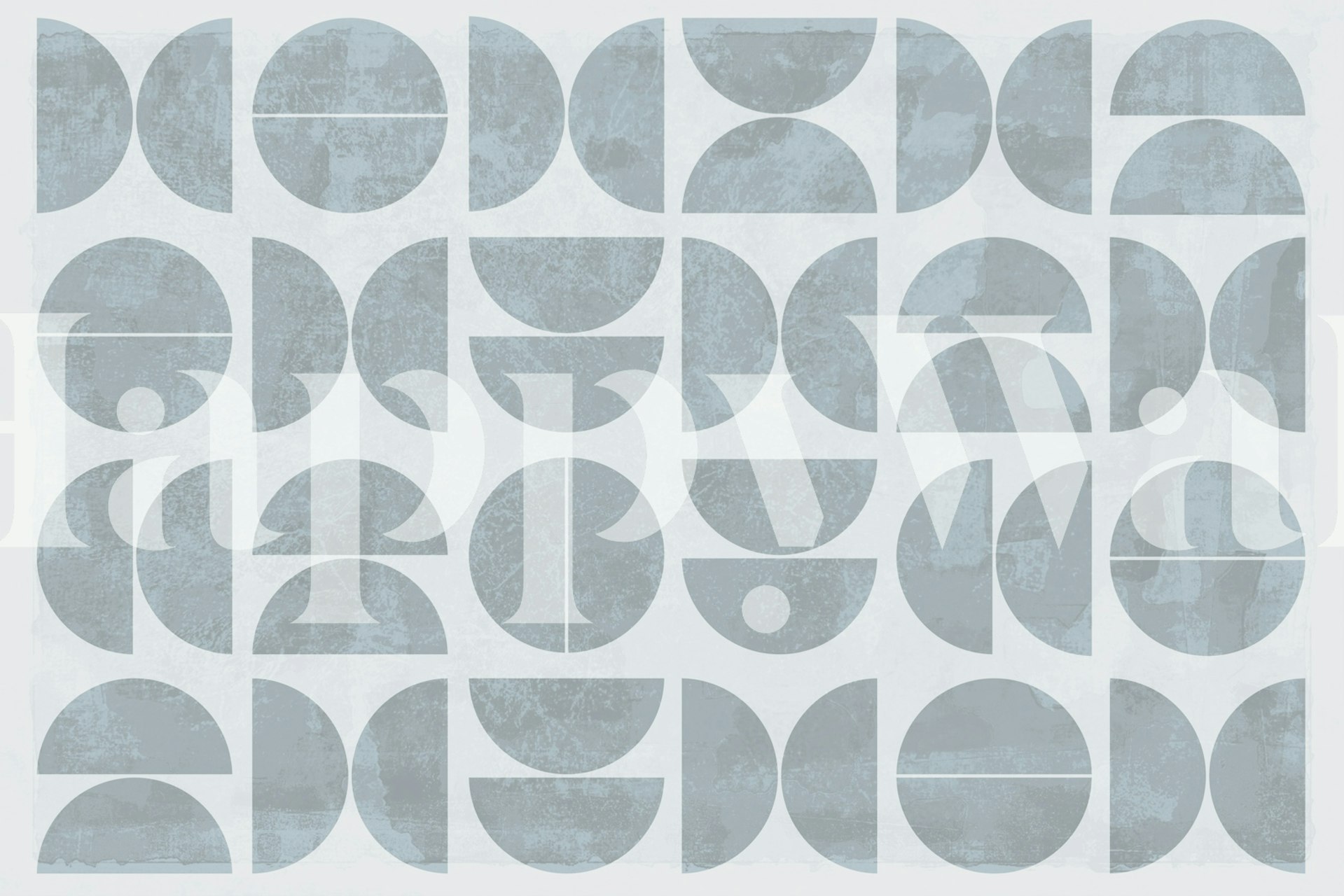 Modernes graues Mid-Century-Wandbild mit geometrischem Muster