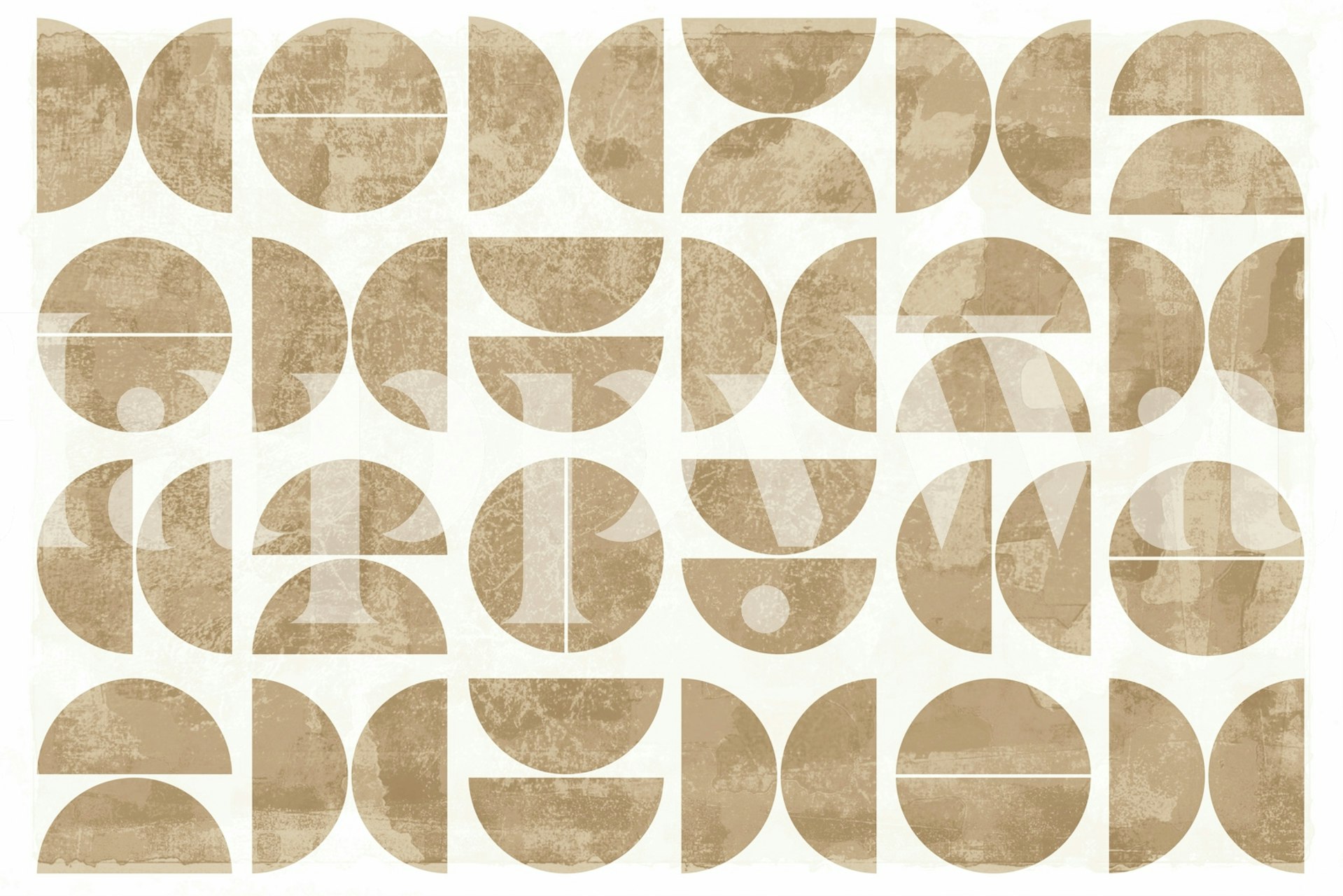 Neutral geometric patterns in soft beige tones wallpaper