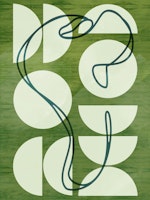 Modern Mid-Century Seventies Green tapete