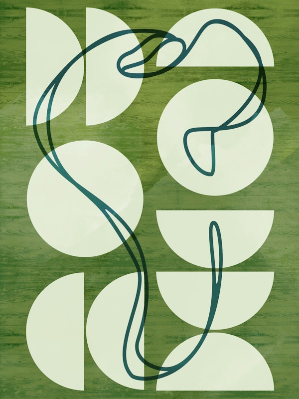 Modern Mid-Century Seventies Green