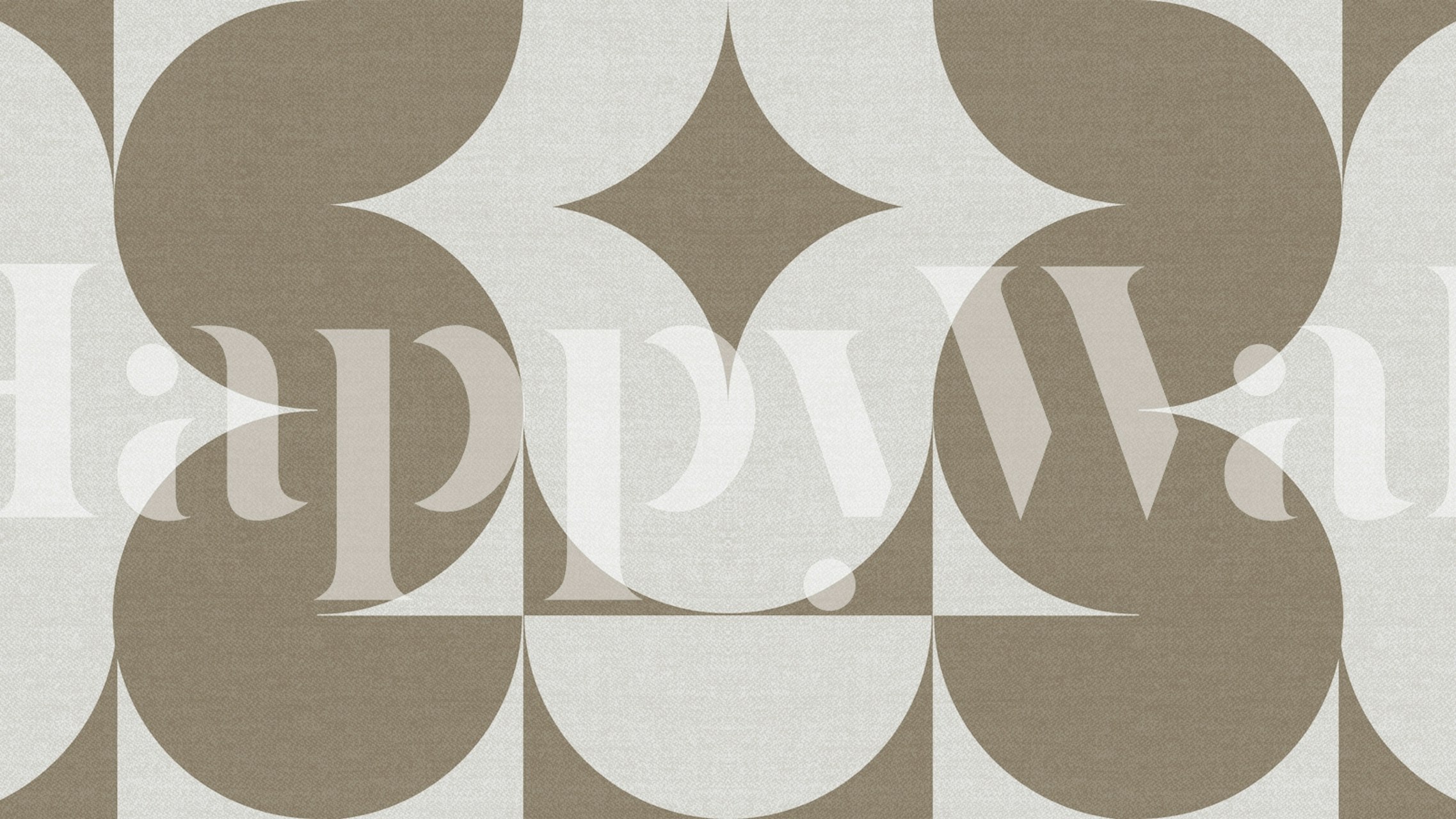 Modern Beige Mid-Century Contemporary Geo wall mural with abstract shapes