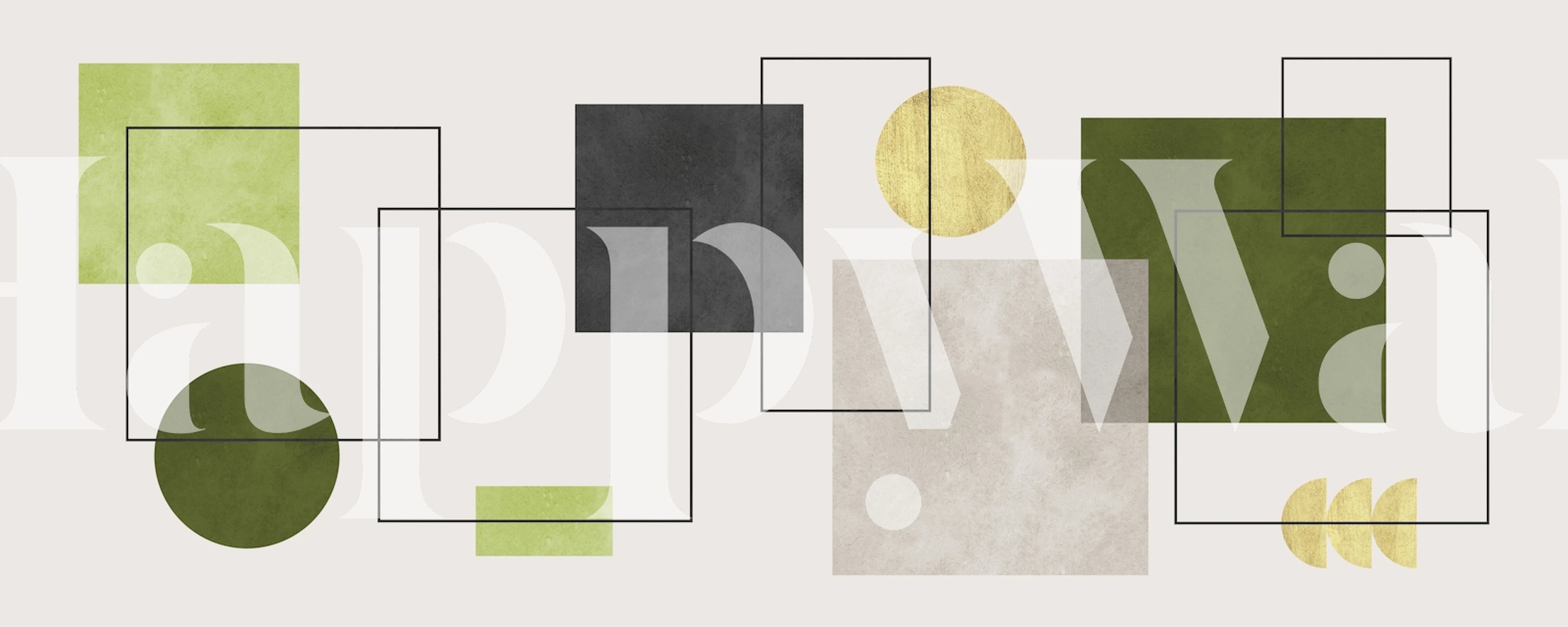 Lines and squares 6 design della carta da parati in una stanza