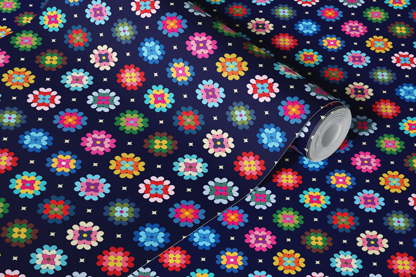 Real Granny Square wallpaper roll