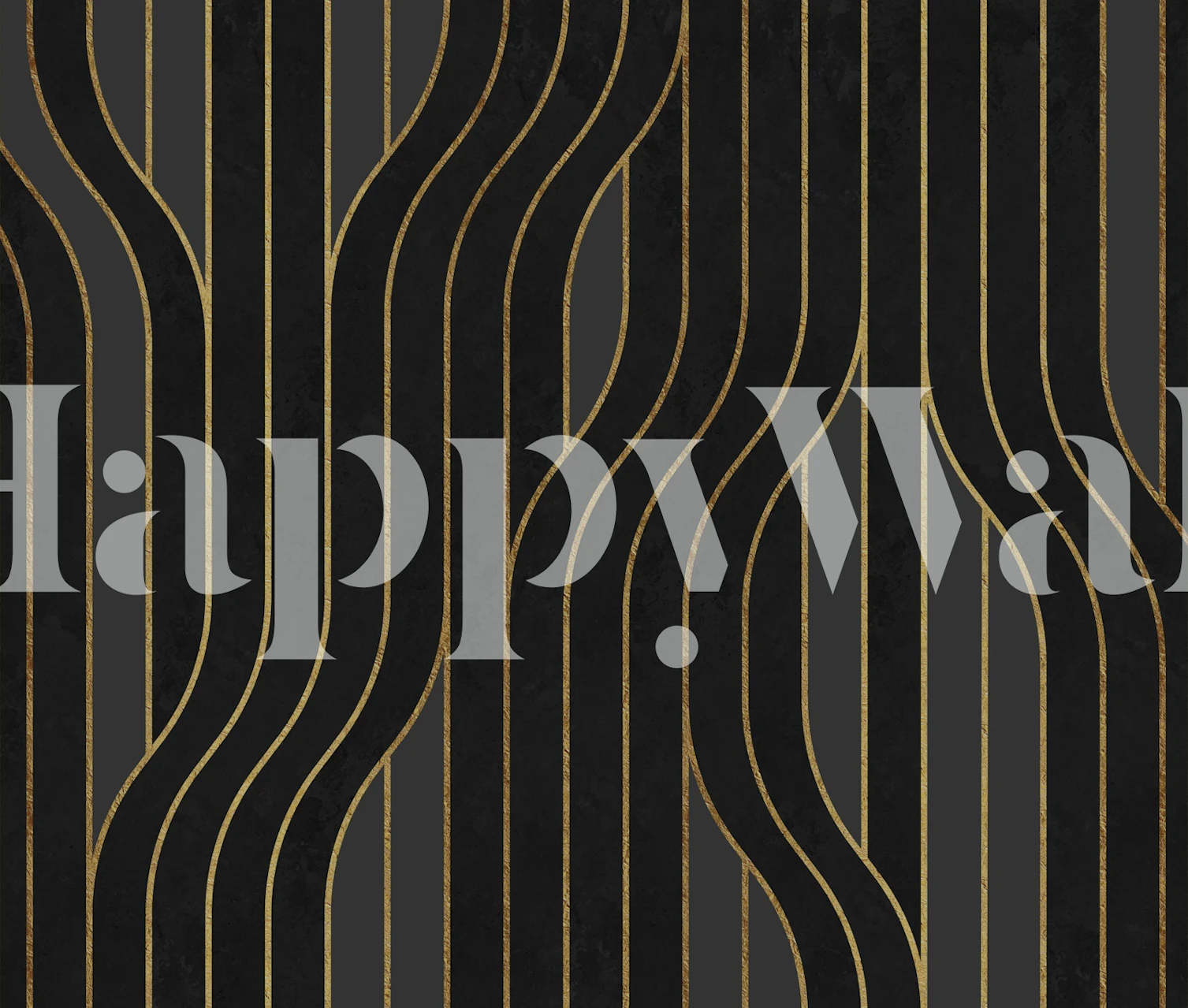 Abstract line art charcoal wallpaper in a room