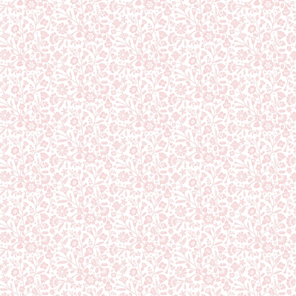 Folk Art Flowers in light pink