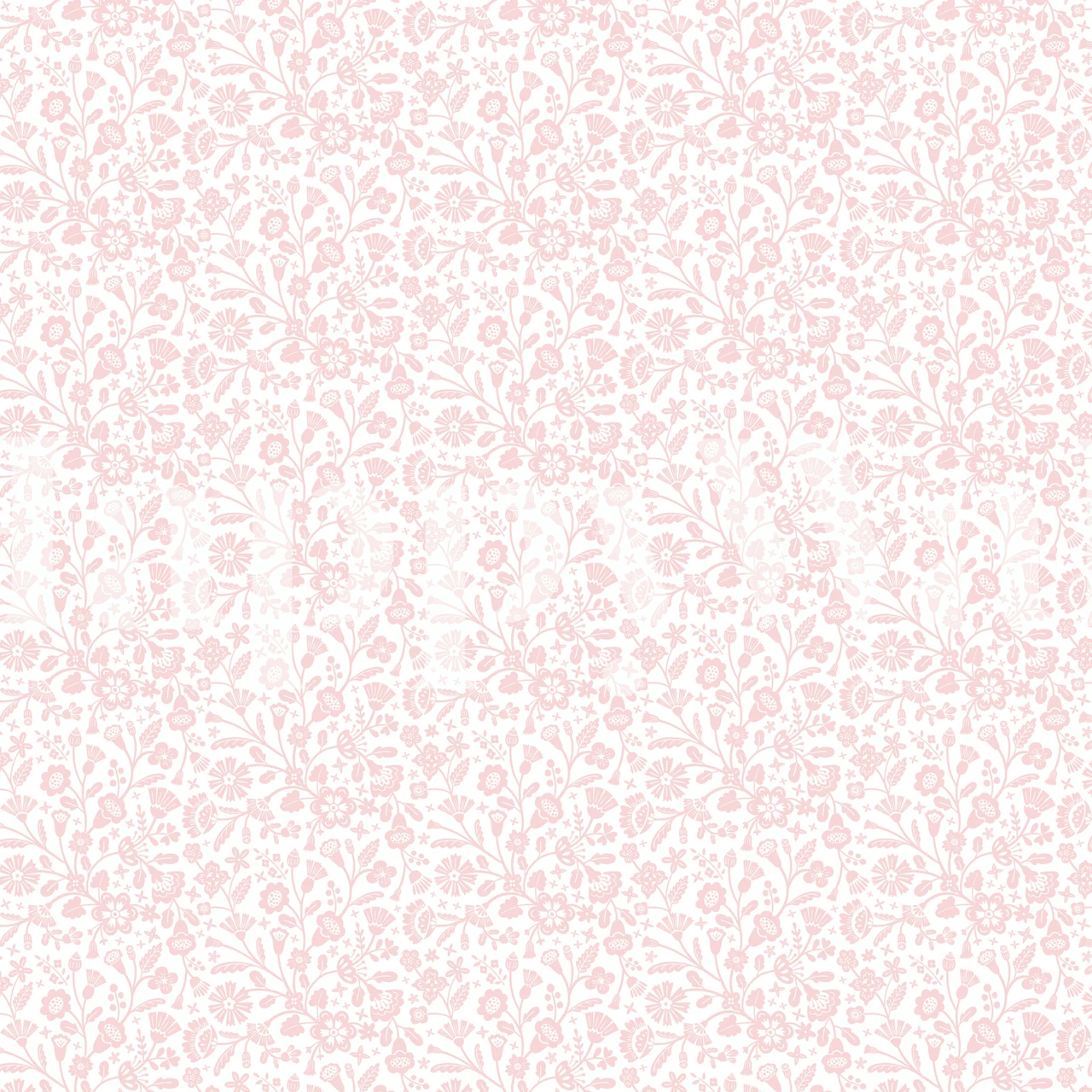 Folk Art Flowers in light pink wallpaper design