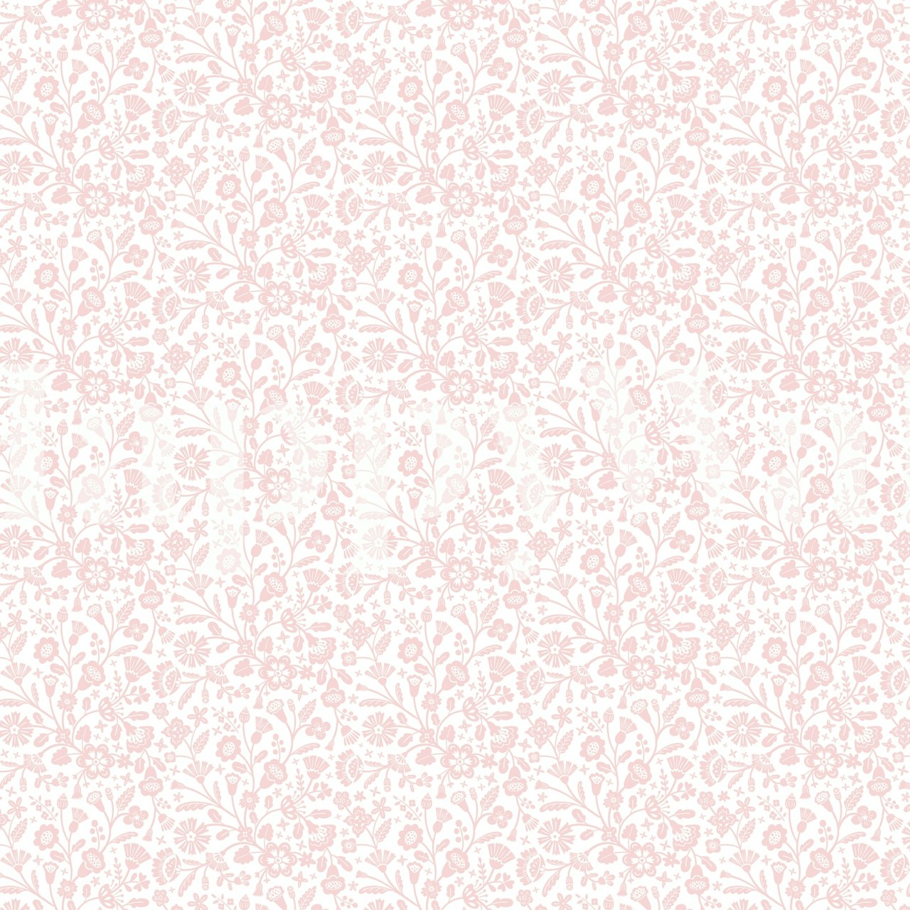 Folk Art Flowers in light pink wallpaper design