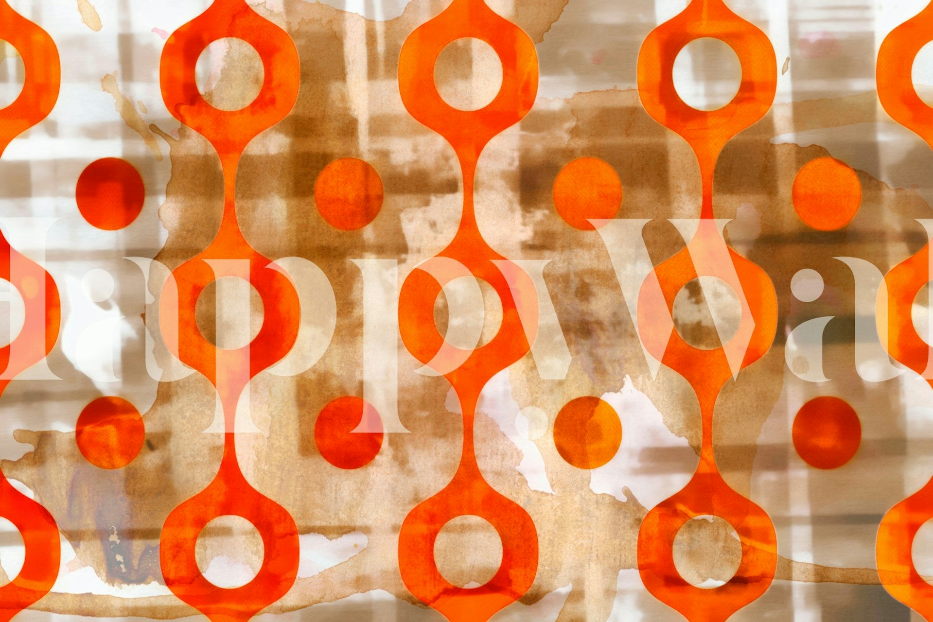 Seventies Vintage Grunge wallpaper in a room