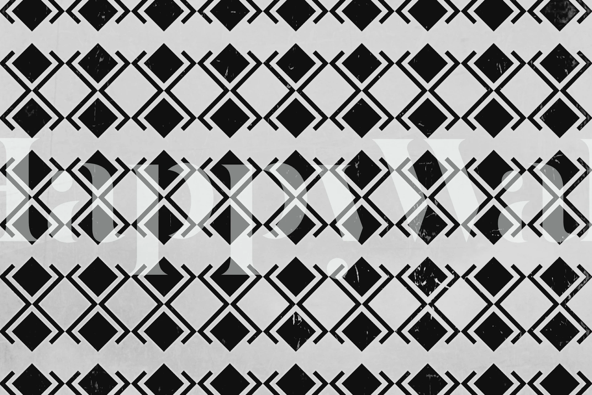 Bauhaus Grunge Geo behang weergegeven in een kamer