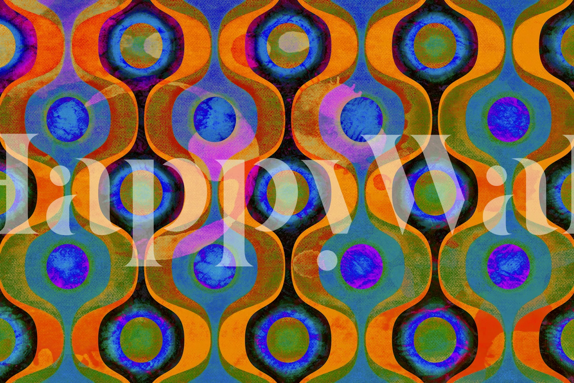 Funky 70s Rebel wallpaper in a modern room