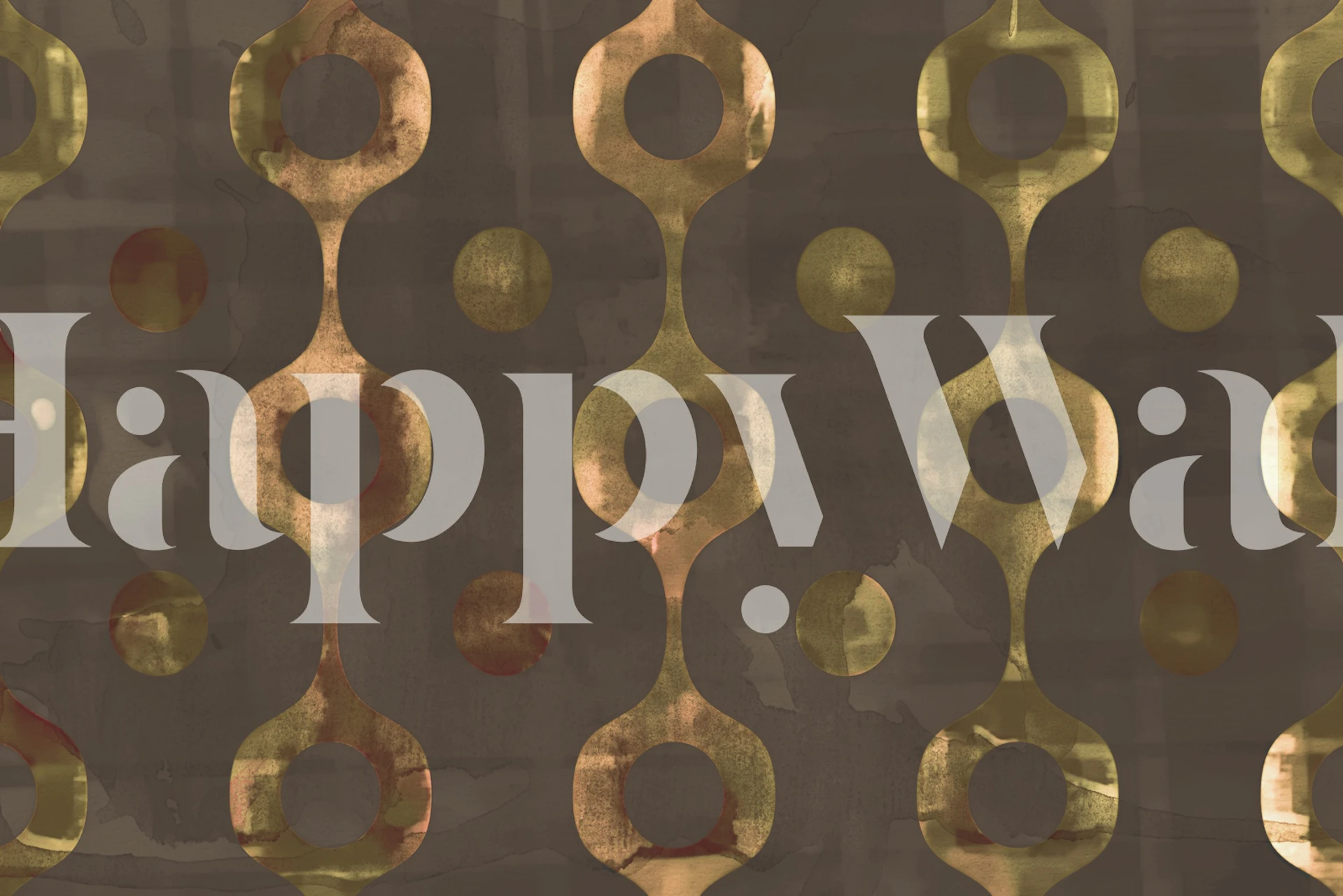 Moody Seventies Grunge wallpaper in a room