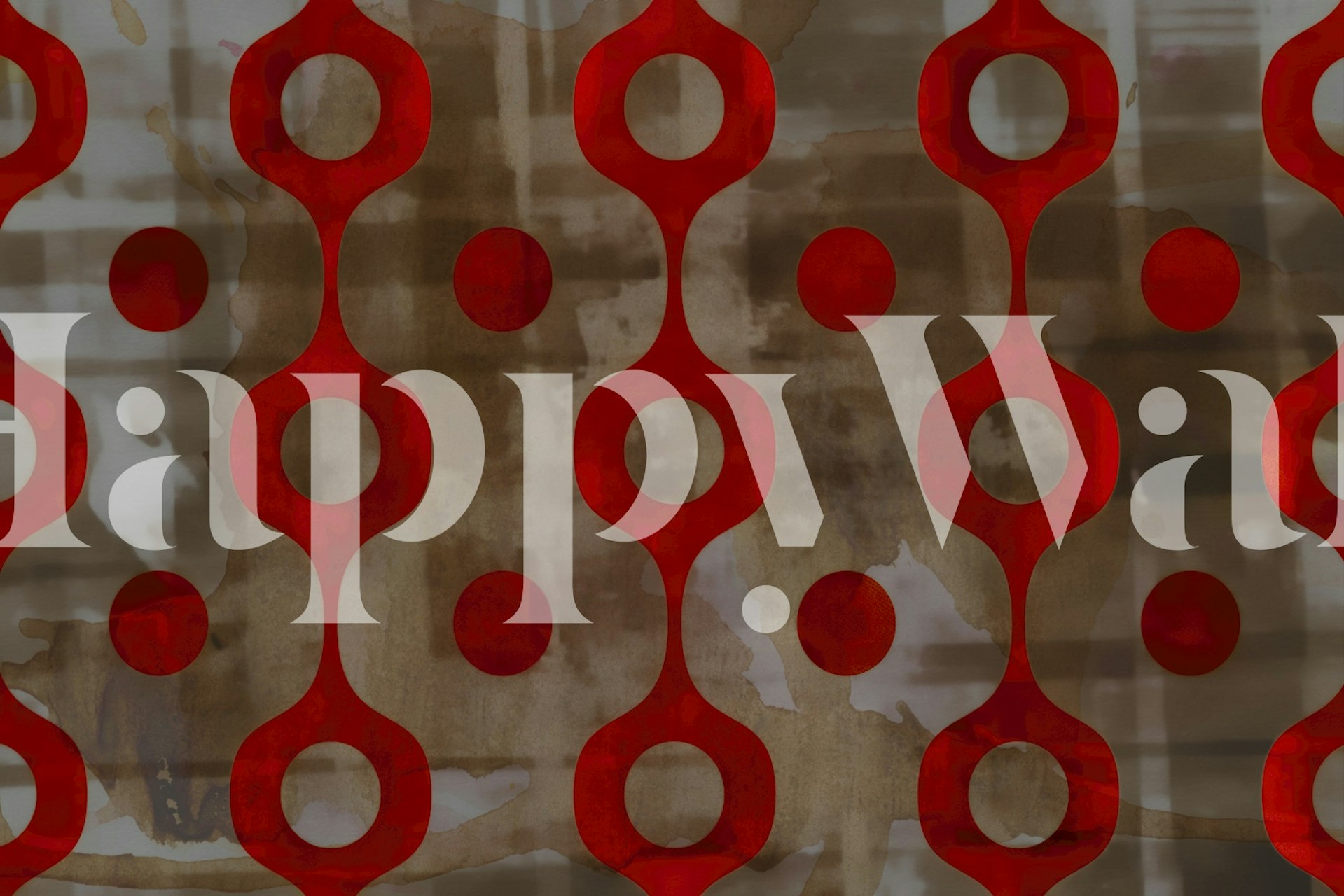 Funky Seventies Luxury Tapete in einem Zimmer