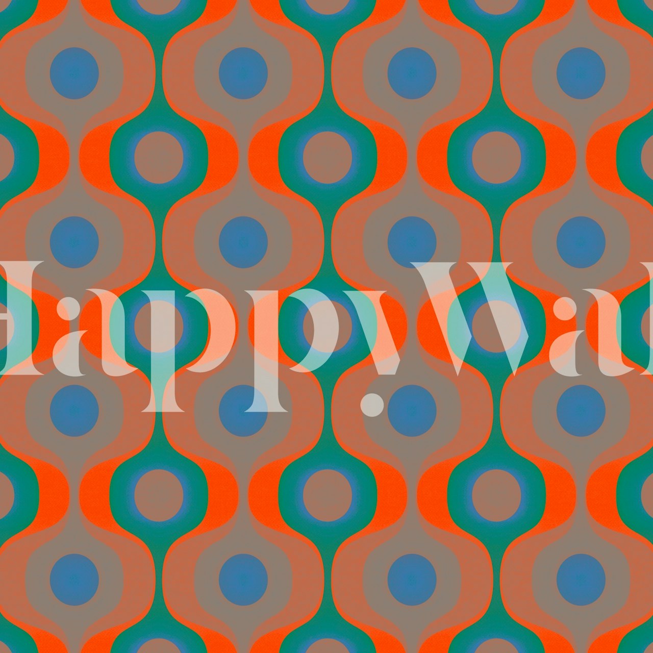 Bold Seventies Tapetdesign in einem Raum