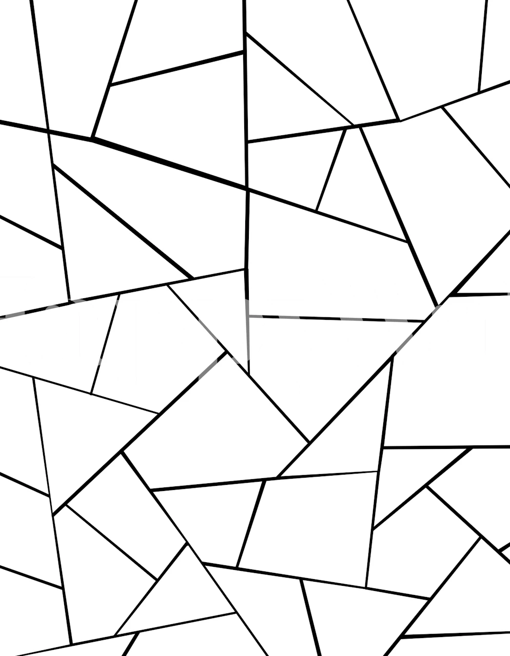 Black and white geometric pattern wallpaper with angular shapes
