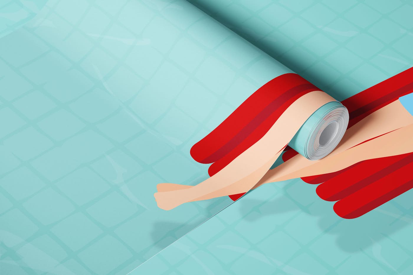Air mattress wallpaper roll