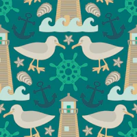 NAUTICAL-NESS Coastal Nautical Sea Lighthouse wallpaper