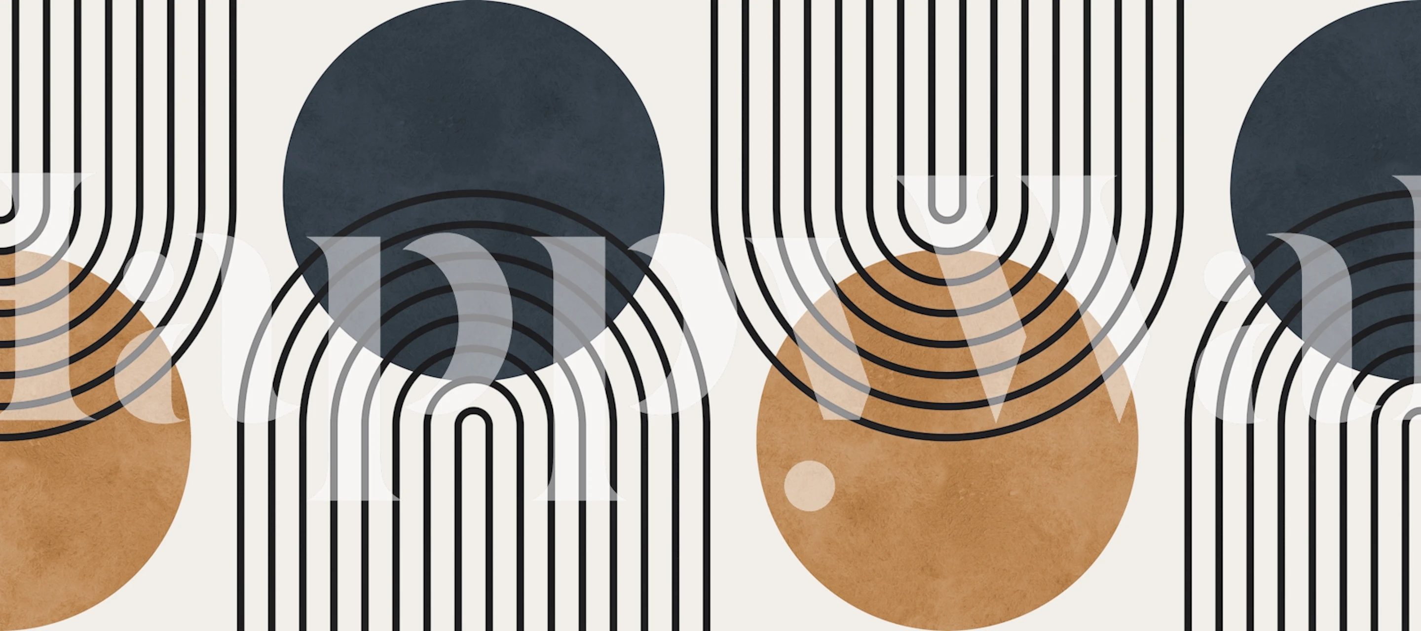 Watercolor circles tapeta w pokoju