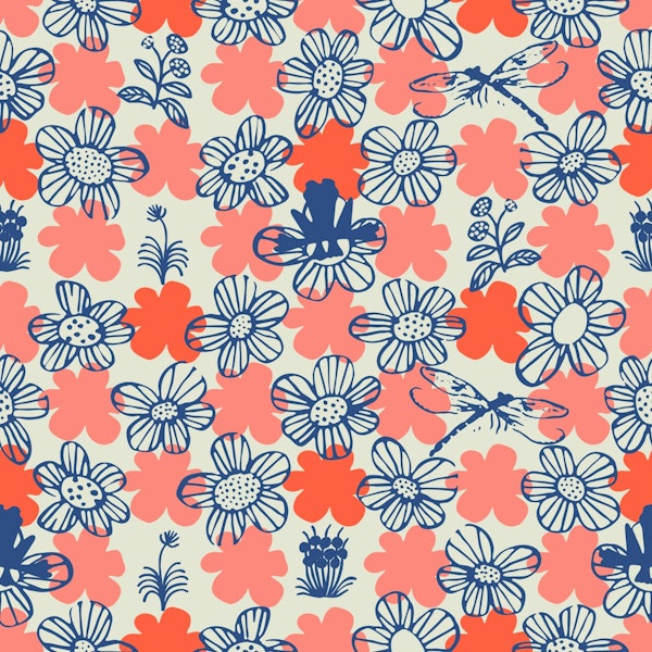 Scandi abstract floral for kids