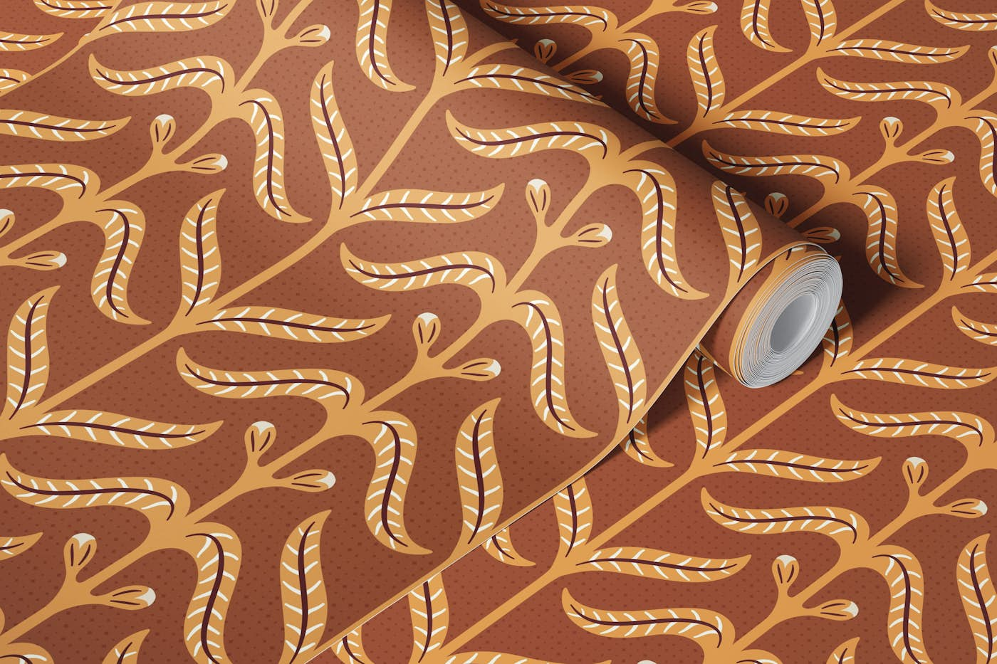 natural coordinate terracotta wallpaper roll