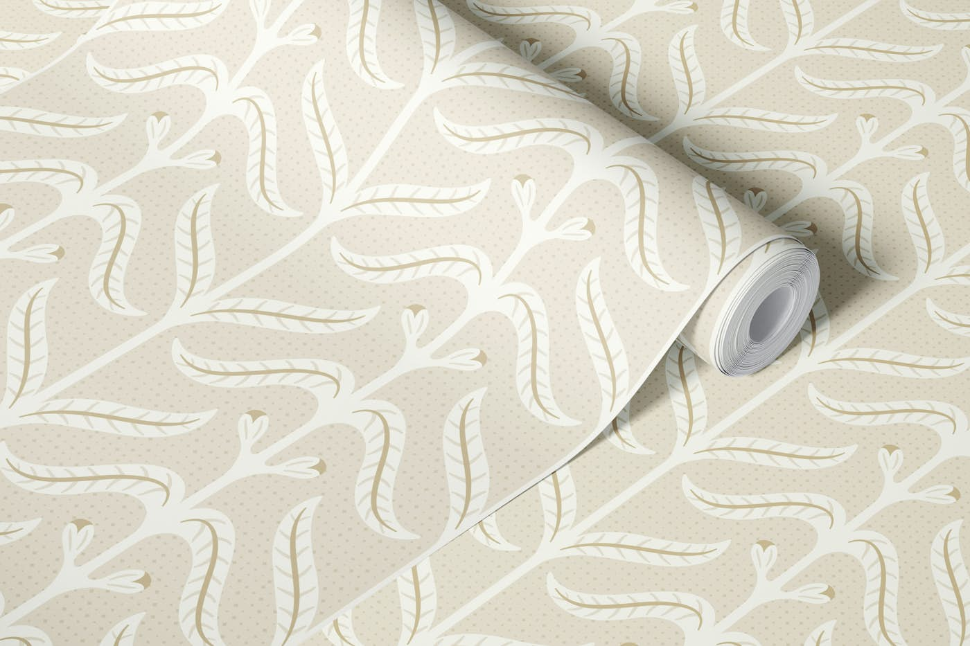 natural coordinate off white creme wallpaper roll