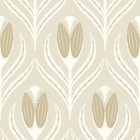 natural flowers bud creme off white wallpaper