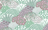 Botanical garden - green and pink tapetit