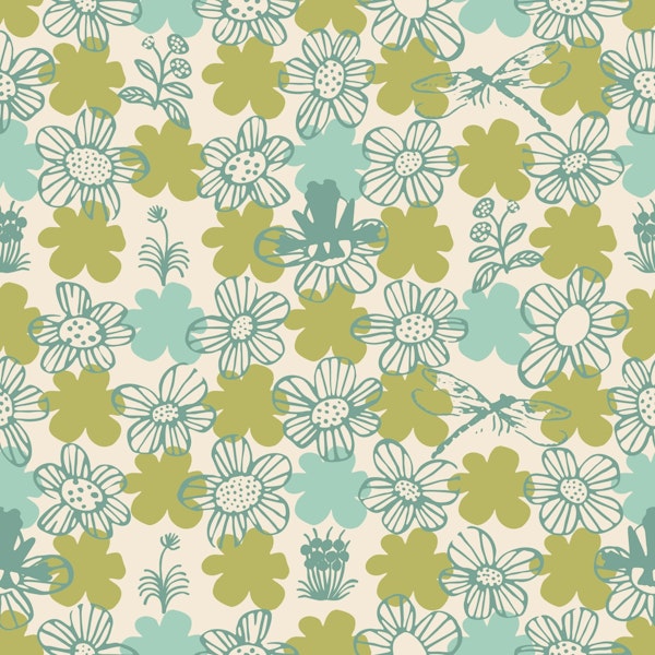 Spring scandi nature blue/green
