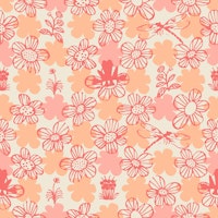 Summer scandi nature peach fuzz wallpaper