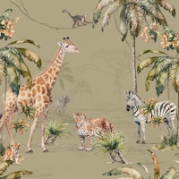 Whimsical Wildlife Army wallpaper