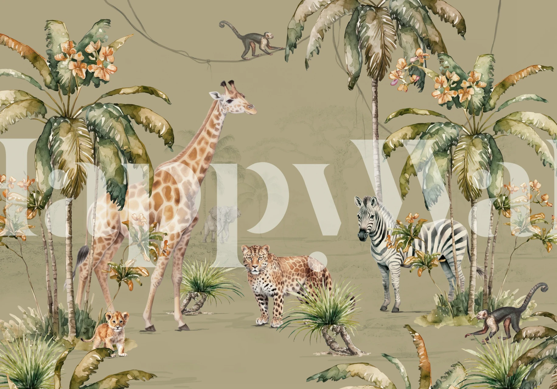 Whimsical Wildlife Army i ett rum