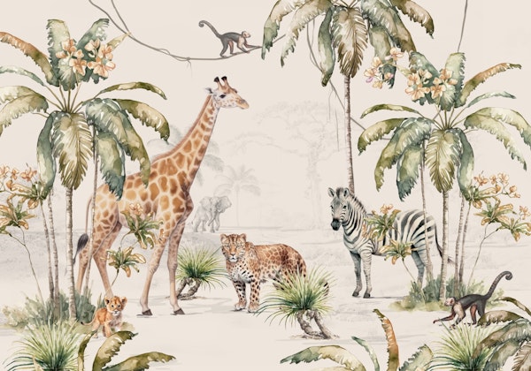 Whimsical Wildlife Off White