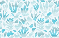 Abstract Watercolor Seagrass and Shapes 1 papiers peint