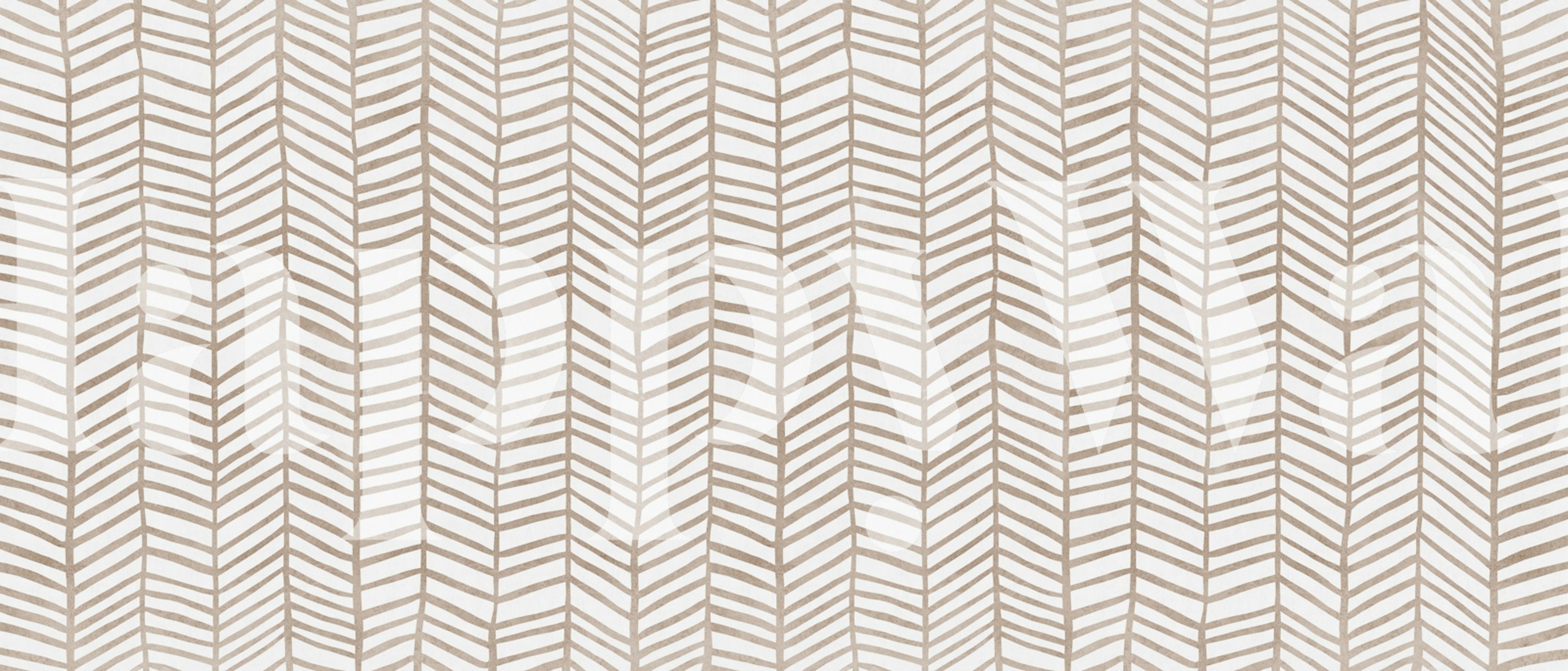 Boho chic κυματιστές γραμμές τοίχου τοιχογραφία σε μπεζ και κρεμ