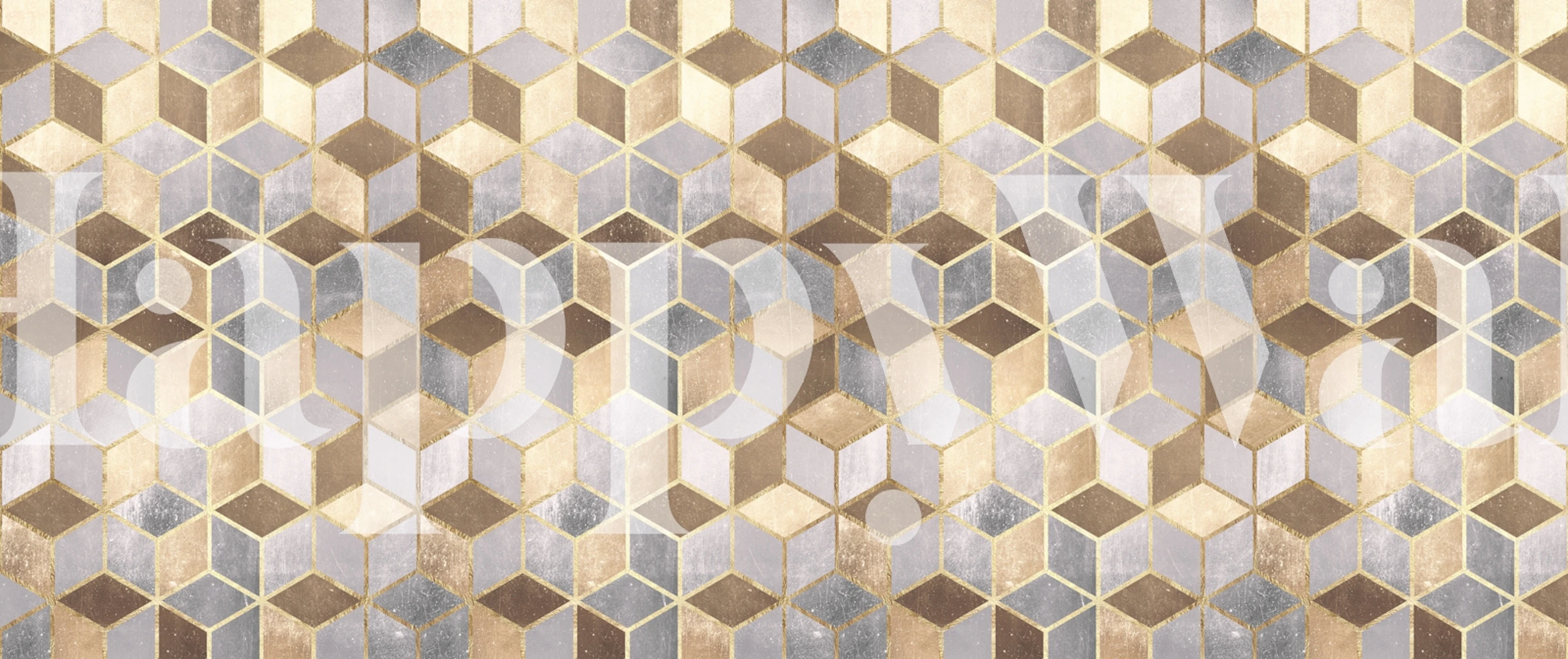 Paper peint Metal and gold elements dans une pièce