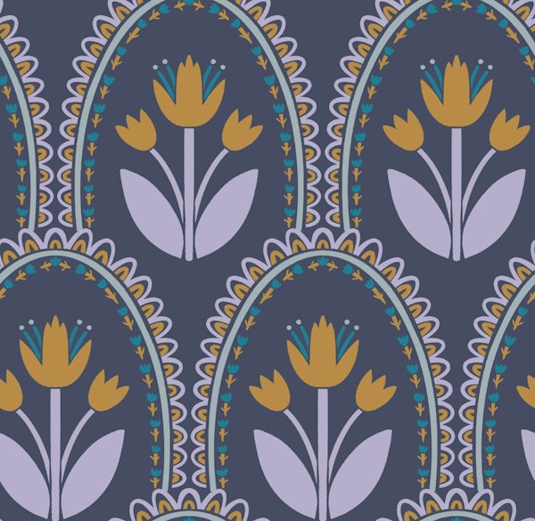 Broderie in Bloom - Denim