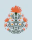 Symmetrical floral bouquet