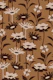GARDEN MEADOW Retro Floral - Brown Earth Tone