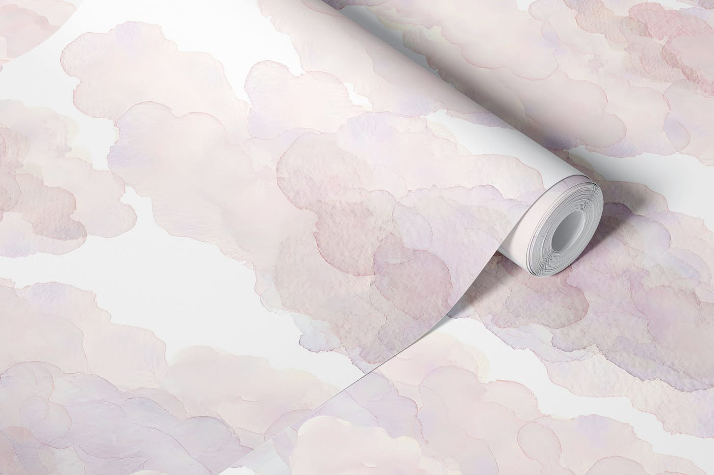 Thick Puffy Clouds - Pink Afternoon wallpaper roll