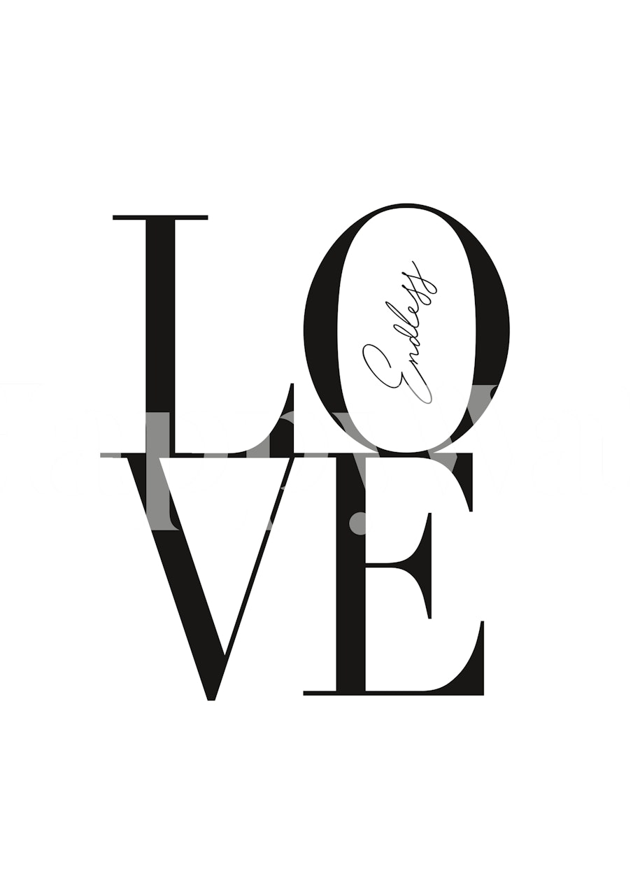 Ταπετσαρία Endless love σε μια κομψή αίθουσα