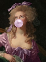 Lavender Lady with Bubble Gum tapete