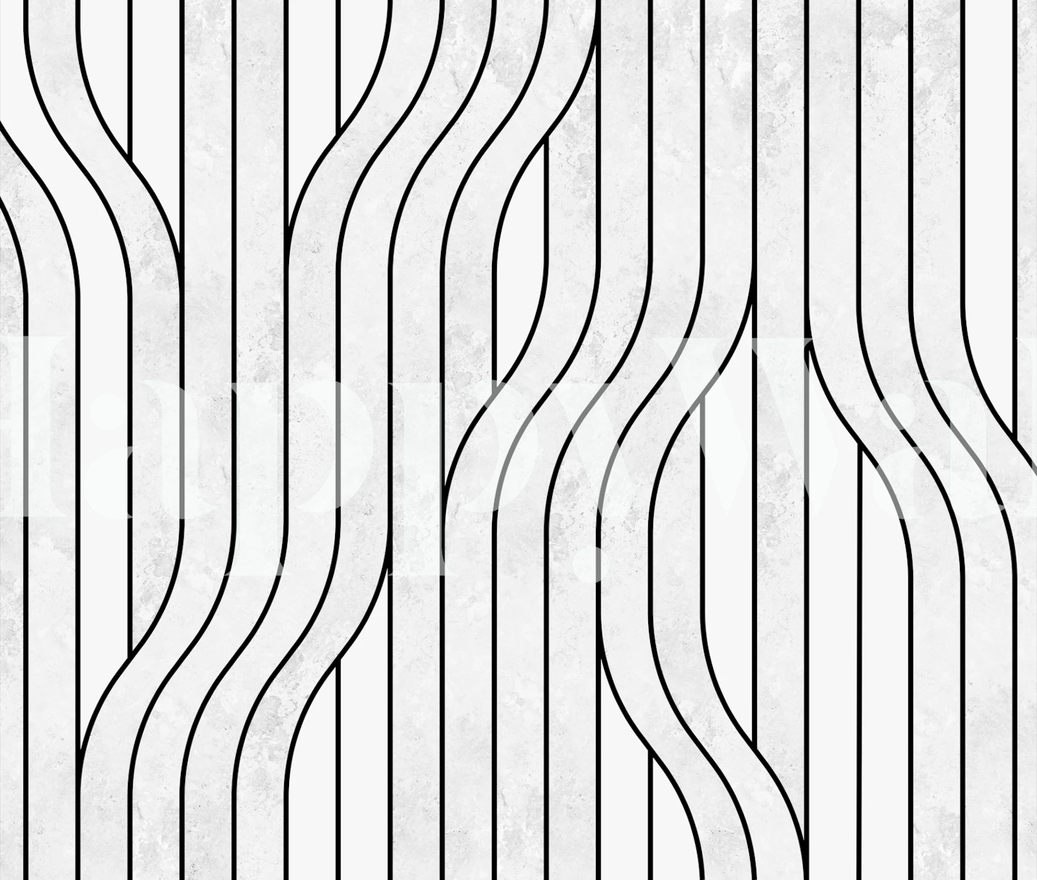 Abstract Line Art White Marble Tapet