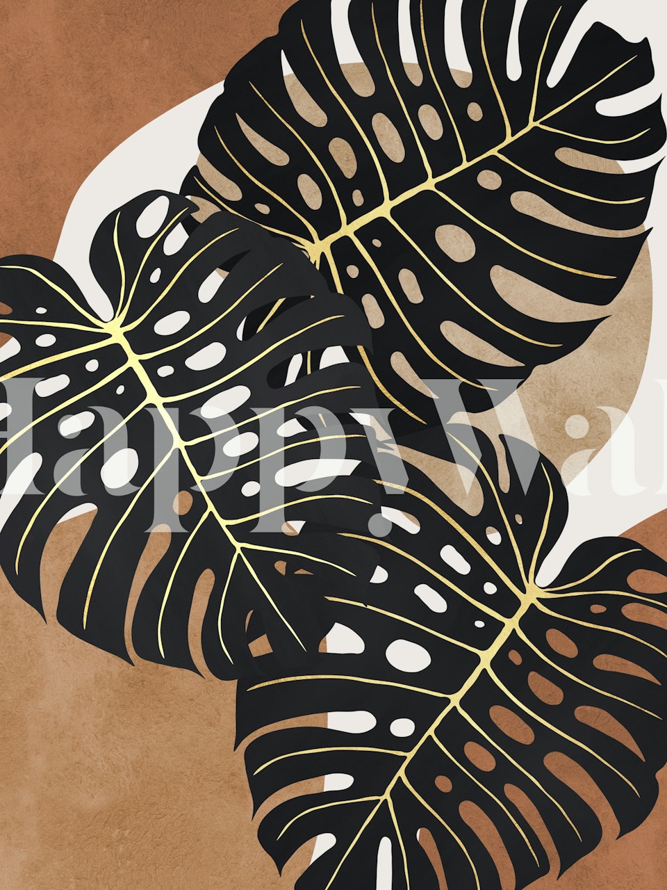 Floral boho 3 wallpaper design in a room