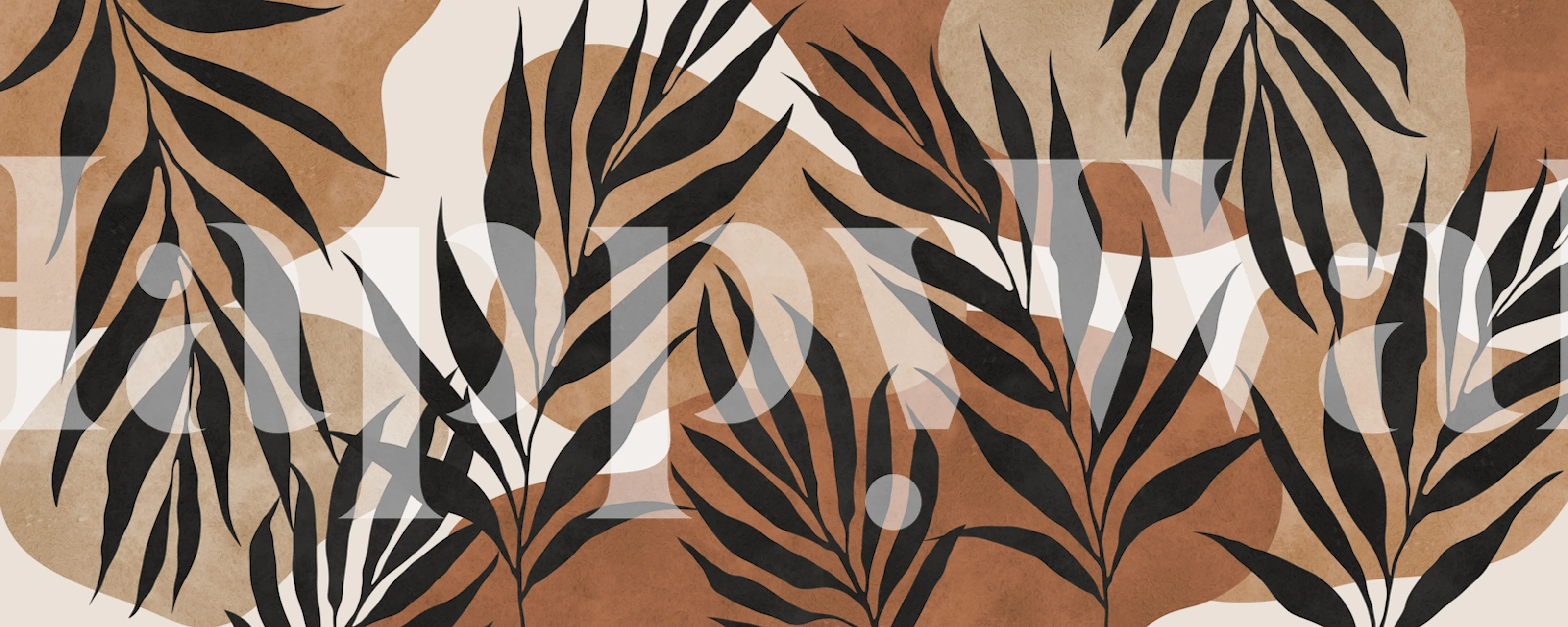 Floral boho 7 tapet i ett rum