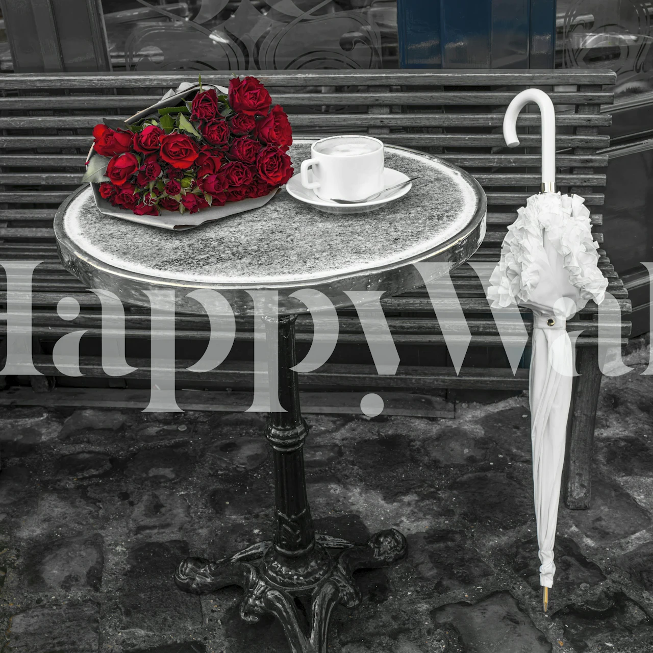 papel pintado Flower-Filled Moment en un entorno de habitación