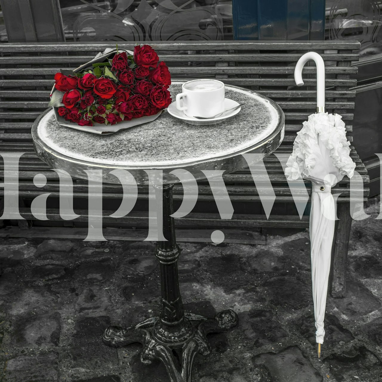 papel pintado Flower-Filled Moment en un entorno de habitación