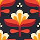 Vibrant retro blossoms / 3017 A