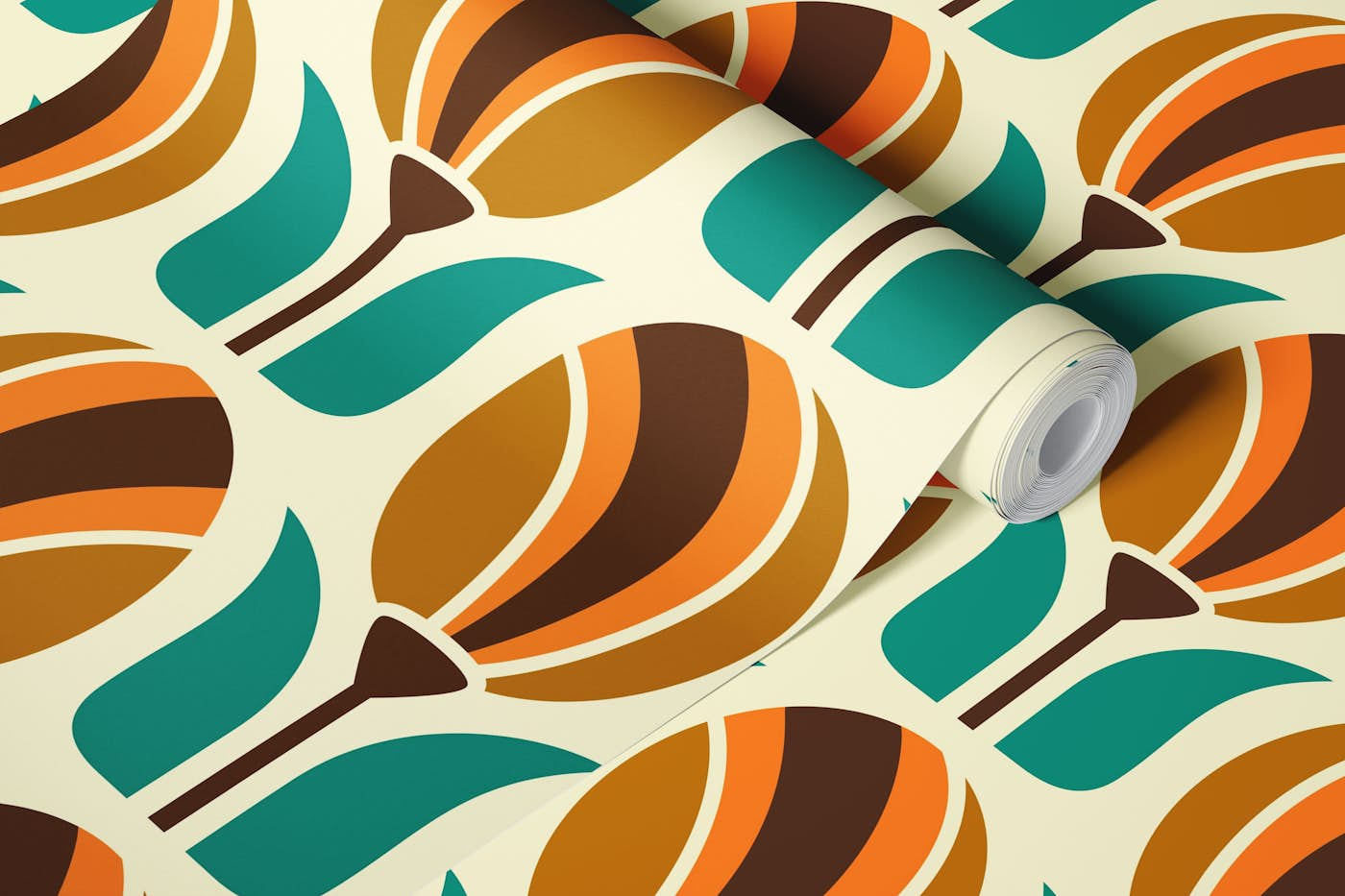 Midcentury abstract florals / 3018 A wallpaper roll