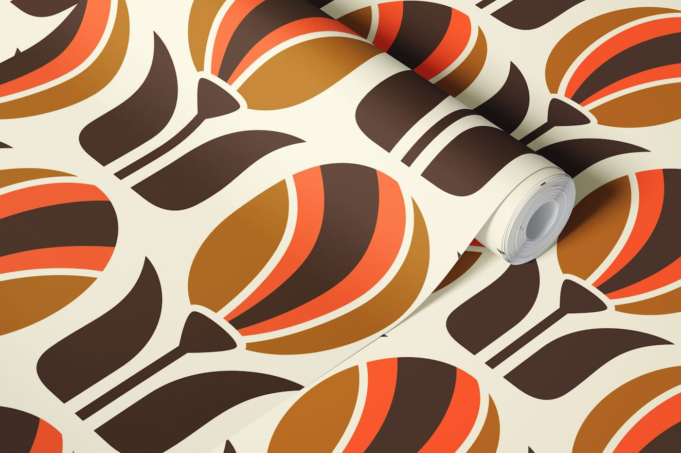 Midcentury abstract florals / 3018 B wallpaper roll